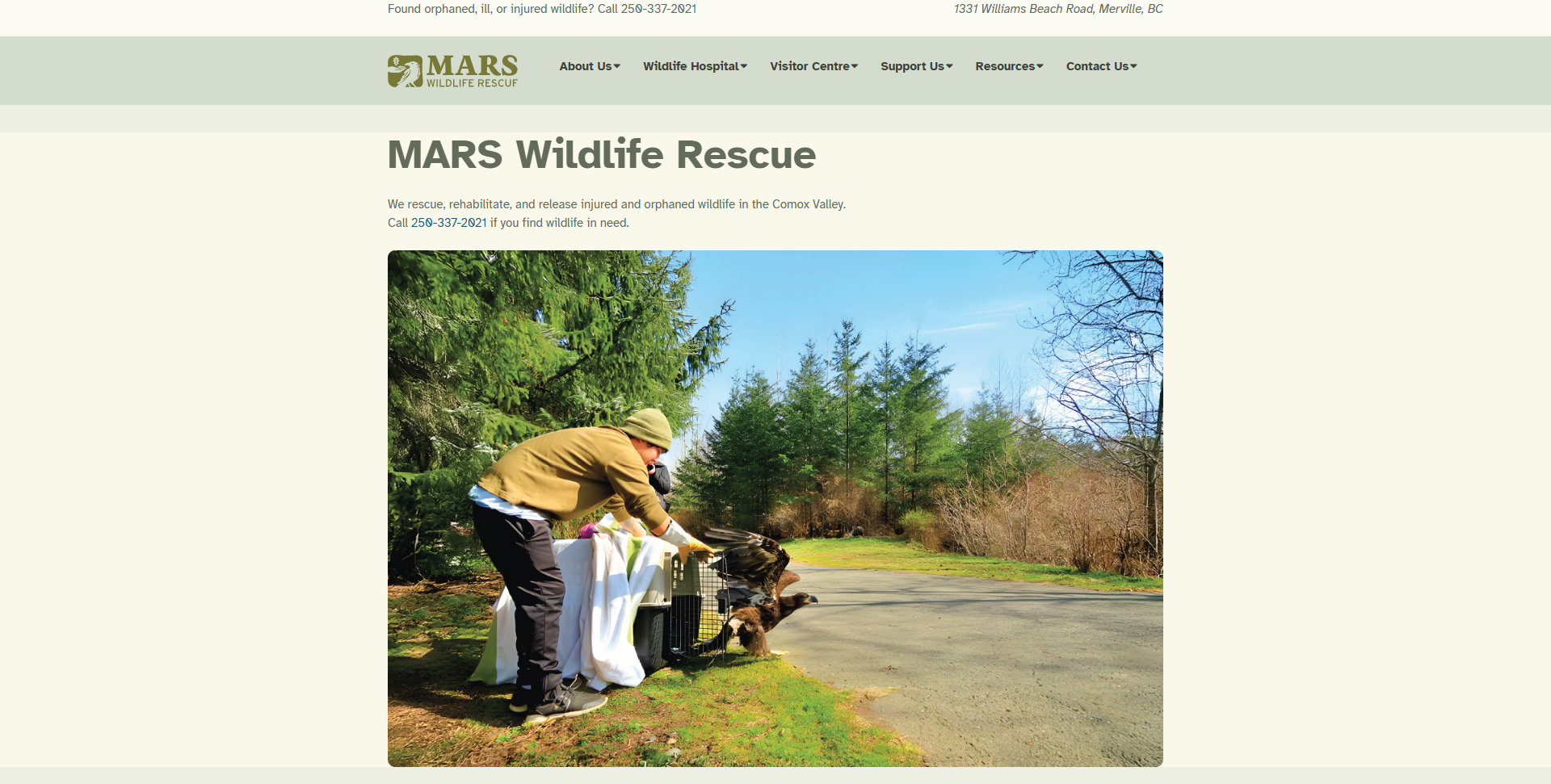 MARS Wildlife Rescue Website Rebuild